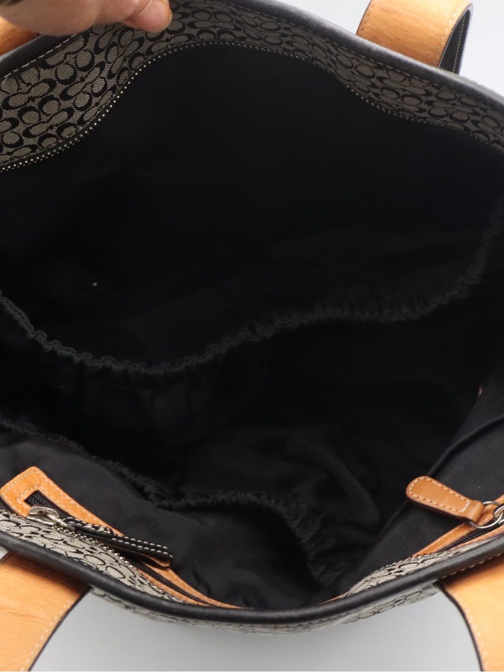 Coach Black with a touch of brown leather Signature Diaper Bag - Picture 11 of 14